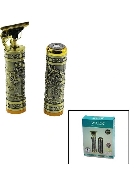 Wa-2074 X7 2li Set Saç Sakal Kesme Traş Makinesi - Tüy Almabaskılı Metal Gövdet Bıçakusb Şarjlı (5047)