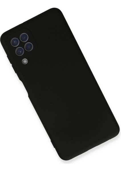 Samsung Galaxy A22 Kılıf Nano Içi Kadife Silikon - Siyah