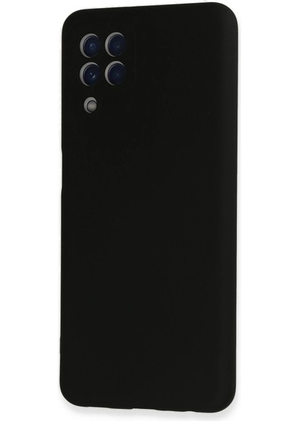 Samsung Galaxy A22 Kılıf Nano Içi Kadife Silikon - Siyah