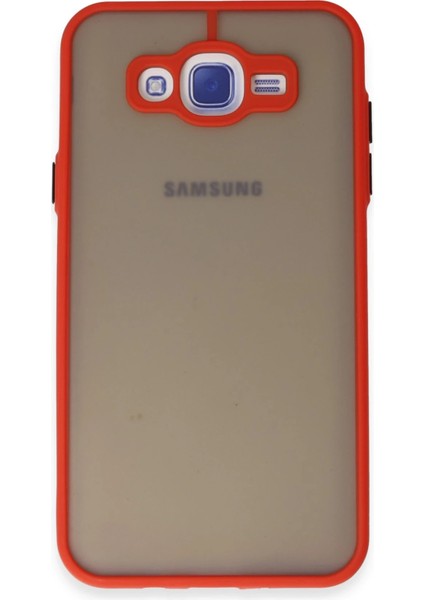 Samsung Galaxy J7 Kılıf Montreal Silikon Kapak - Kırmızı