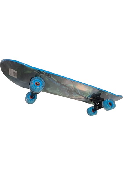 Desenli Kaykay Işıklı Silikon Tekerlekli Zımparalı Kaykay 80 cm Abec 7 Kanada Akağacı Skateboard