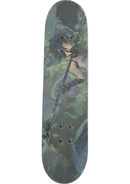 Desenli Kaykay Işıklı Silikon Tekerlekli Zımparalı Kaykay 80 cm Abec 7 Kanada Akağacı Skateboard