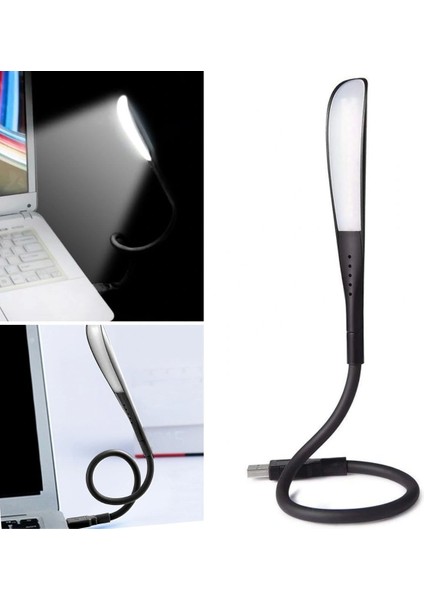 USB Girişli 14 Ledli 3 Kademeli Dokunmatik Masa/kitap Okuma Lambası Ledi Siyah (5047)