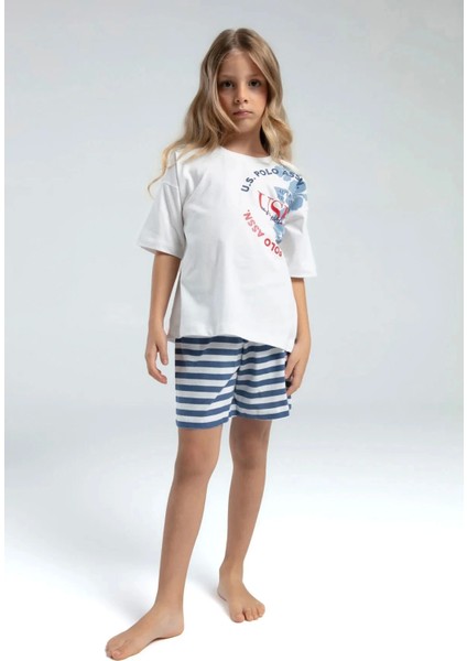 Kız Garson Şort Takım - Beyaz
