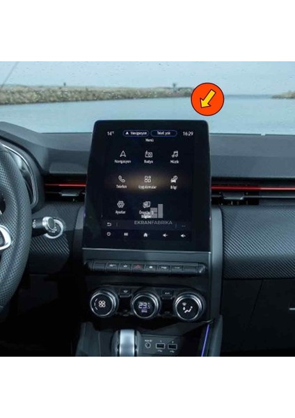 Renault Clio 9.3'' Multimedya Ekran Koruyucu 9h+