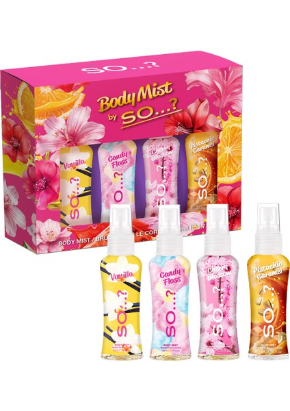 4’lü Mini Vücut Spreyi Hediye seti indirimleri