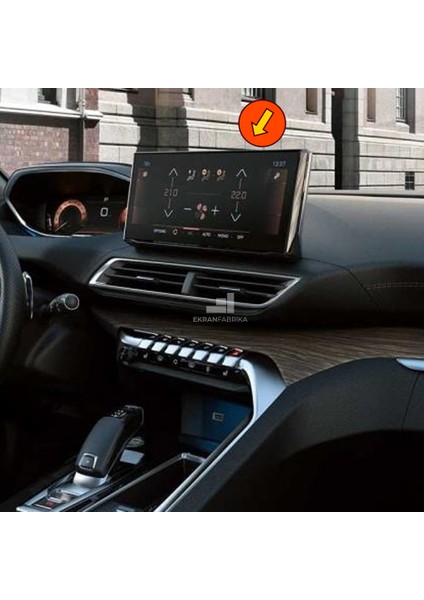 Peugeot 3008 10'' Multimedya Ekran Koruyucu 9h+
