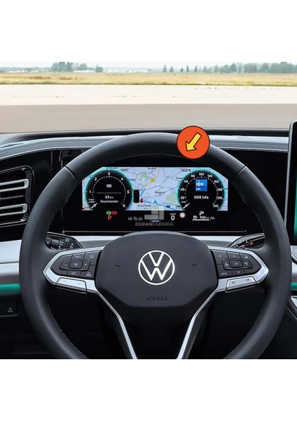 Volkswagen Tiguan 10.25'' Gösterge Ekran Koruyucu 9h+