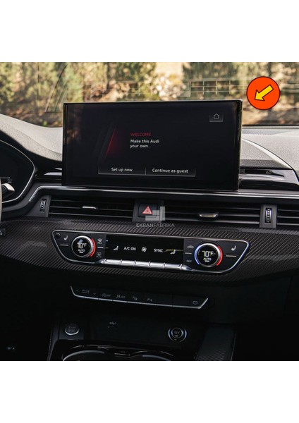 Audi A4 10.1'' Multimedya Ekran Koruyucu 9h+