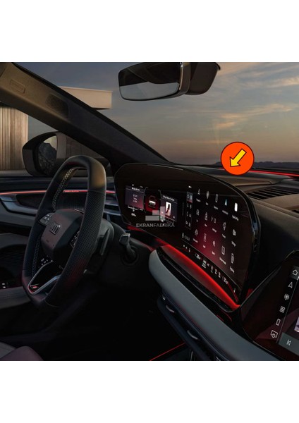 Audi A6 Tek Parça Ekran Koruyucu 9h+