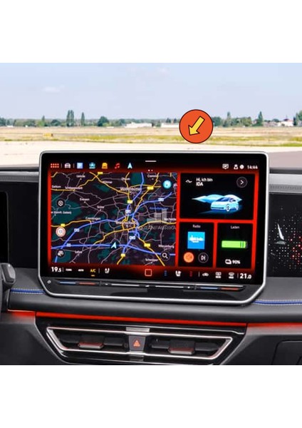 Volkswagen Tiguan 12.9'' Multimedya Ekran Koruyucu 9h+