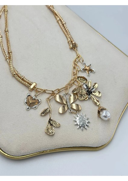 Marka Model Kelebekli Charm Kolye