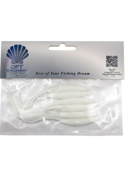 Discovery 9cm 2.2gr Silikon Balık Yemi Beyaz Kurt 6ADET fiyatları