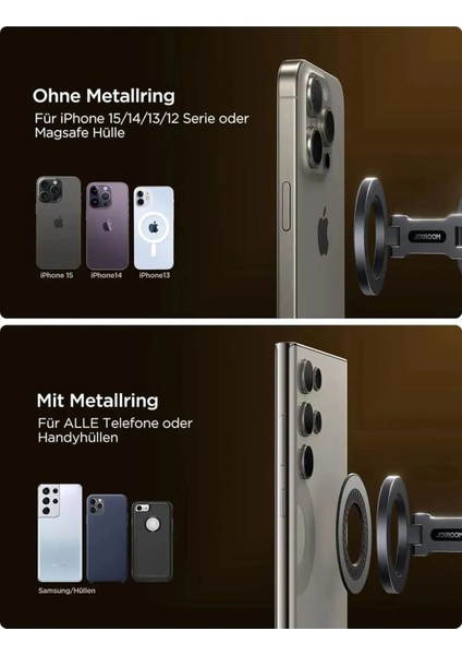 Metal Güçlü Magsafe Manyetik Mıknatıslı Ayarlanabilir 360 Dönebilen Araç Içi Telefon Tutucu fırsatları