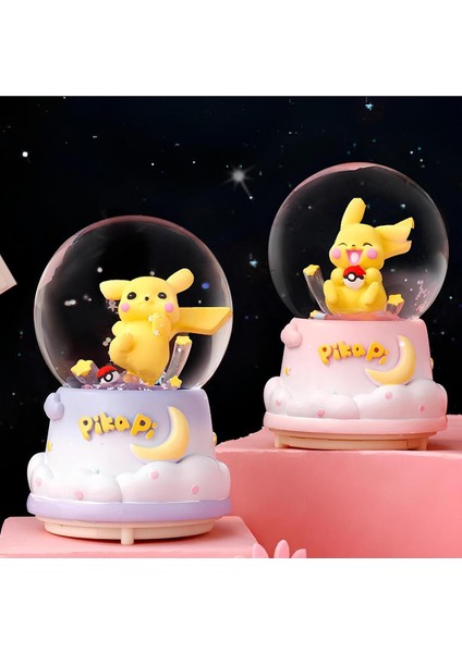 Pokemon Üflemi Işıklı Müzikli Kar Küresi Orta Boy