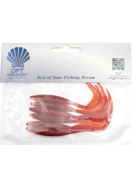 Discovery 9cm 2.2gr Silikon Balık Yem Kırmızı 6 Adet