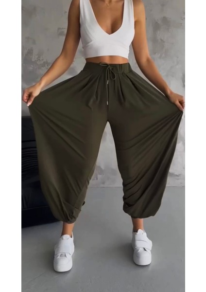Salaş Balon Haki Yazlık Pantalon