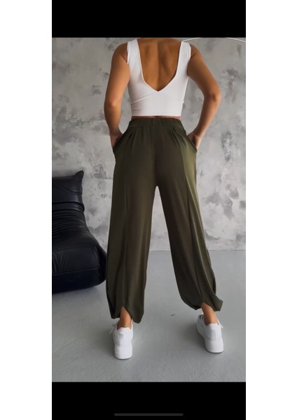 Salaş Balon Haki Yazlık Pantalon