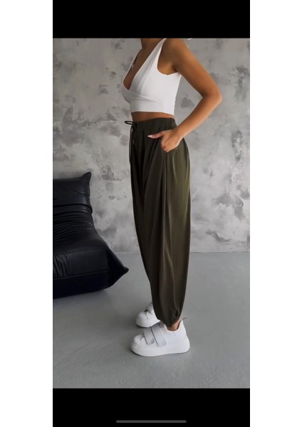 Salaş Balon Haki Yazlık Pantalon