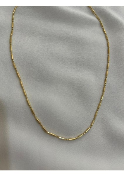 Gold Ince Çubuklu Kolye