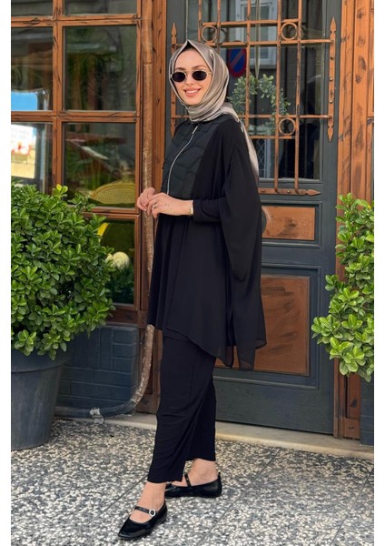 Nurcan Çetin Pantolonlu Takım 25484 Siyah