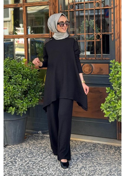 Nurcan Çetin Pantolonlu Takım 25469 Siyah