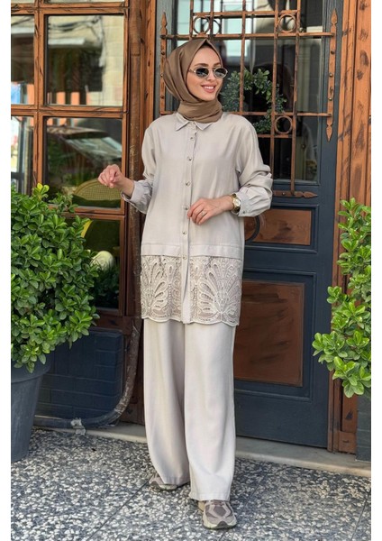 Nurcan Çetin Pantolonlu Takım 25418 Taş