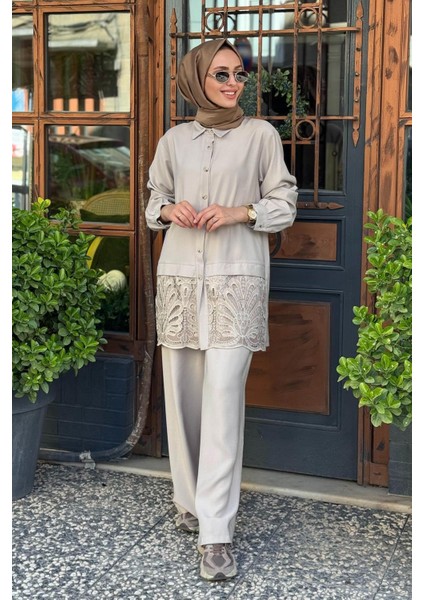Nurcan Çetin Pantolonlu Takım 25418 Taş