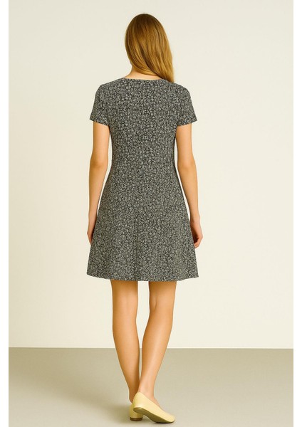 Dökümlü Rahat Kalıp Günlük Penye Kumaş Elbise fiyatları