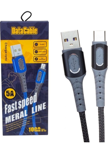 5 Amper Type-C Hızlı Şarj Data Kablosu (5047)