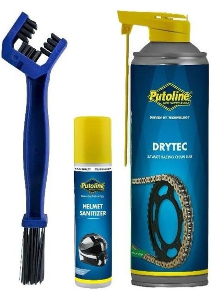 500 ml Dry-Tech Zincir Yağ & 75 ml Kask Temizleme & Fırça