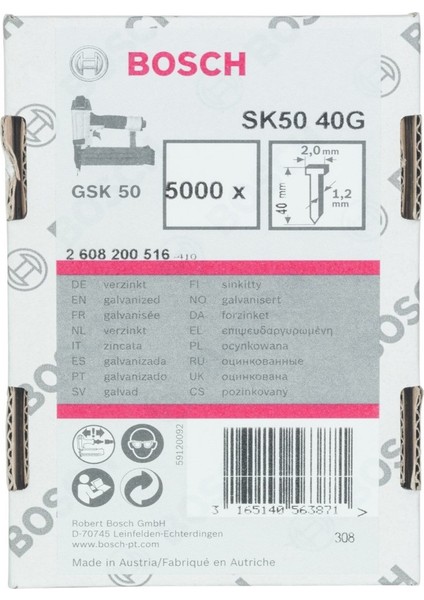 GSK 50 ÇİVİSİ 40MM 5000Lİ 200516