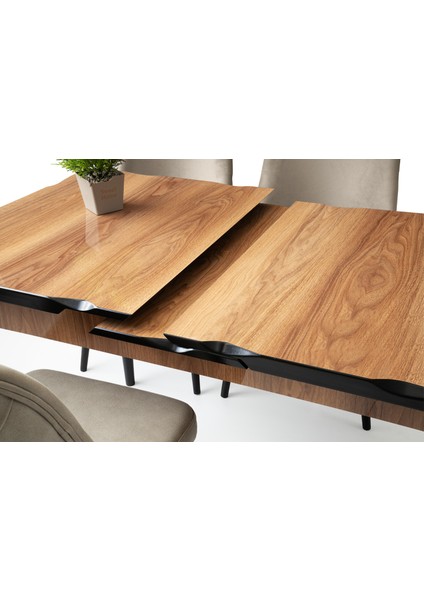 Açılır Yemek Masası Norm Ahşap Desen/kapalı 130X80-AÇIK 160X80 Ahşap Desen (Lake Panel High Gloss) fırsatları