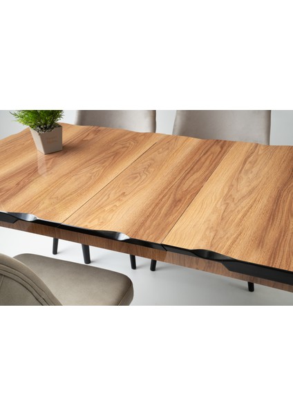 Açılır Yemek Masası Norm Ahşap Desen/kapalı 130X80-AÇIK 160X80 Ahşap Desen (Lake Panel High Gloss)