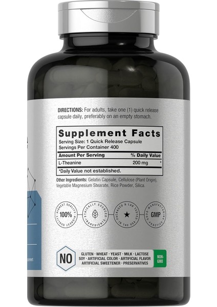 L Theanine 200 mg 400 Capsules fiyatları