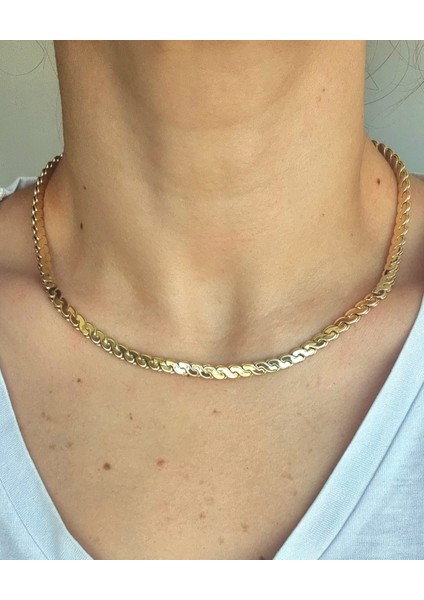 Premium Paslanmaz Çelik Gold Ezme Burgu Zincir Kolye fiyatları