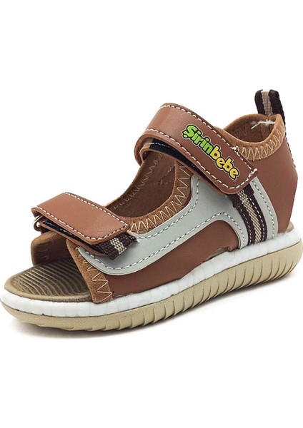Şirin Genç Ortopedik Taban Taba Renk Bantlı Cırtlı Erkek Çocuk Sandalet fiyatları