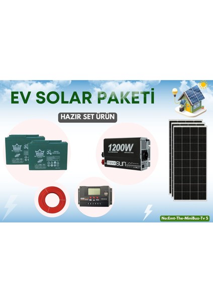 Karavanlar Için Güneş Enerji Sistemi Monokristal Panelli