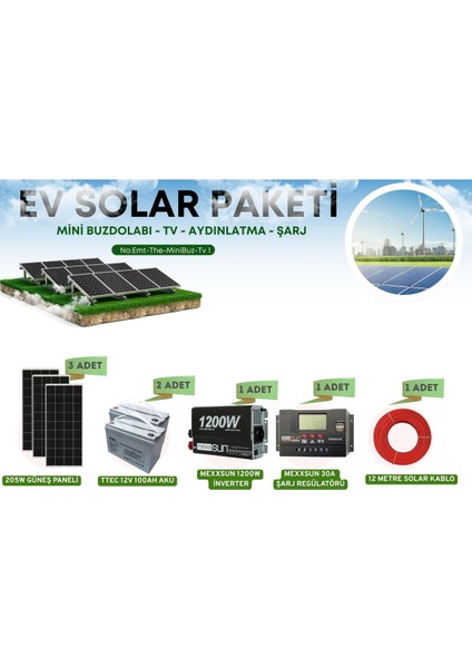 Bağ Evi Paketi Buzdolabı Tv Aydınlatma Telefon Şarj Güneş Enerjili Monokristal Güneş Panelli fiyatları