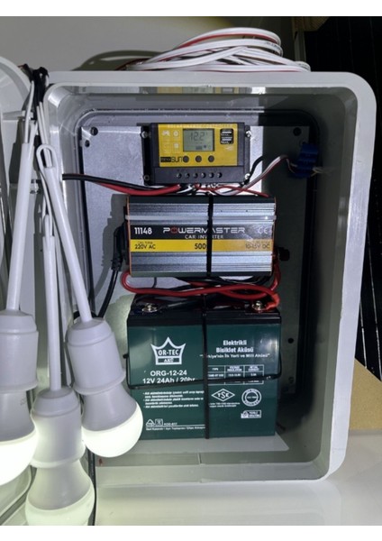 50W PANEL+24AH Jel Akü+3 Lamba Taşınabilir Tv-Lamba Güneş Enerji Paketi indirimleri