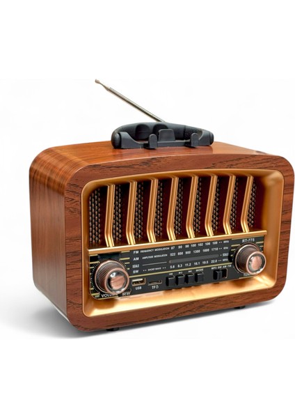 Eskitme Görünüm Nostalji Radyo, Bluetooth Özellikli Nostaljik Radyo