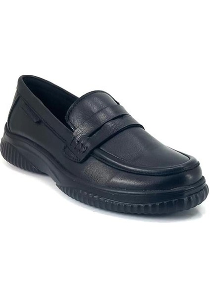 3280 Hakiki Deri Günlük Kadın Ayakkabı-Siyah