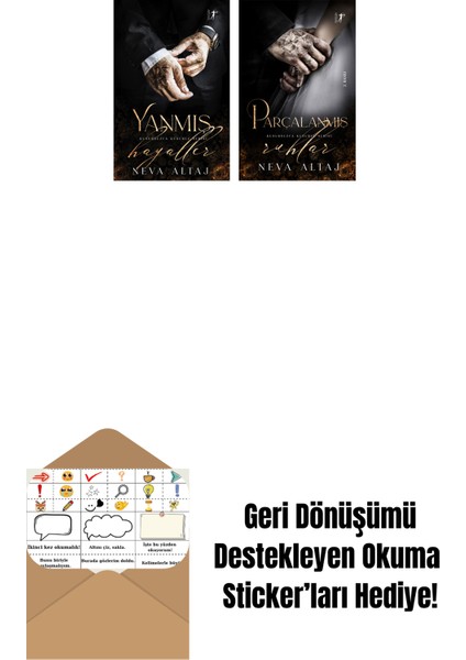 Yanmış Hayaller + Parçalanmış Ruhlar + Okuma Sticker'ları