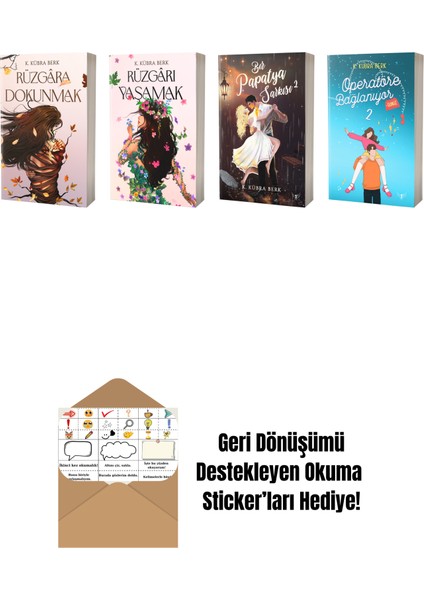 K. Kübra Berk 4 Kitap Set + Okuma Sticker'ları