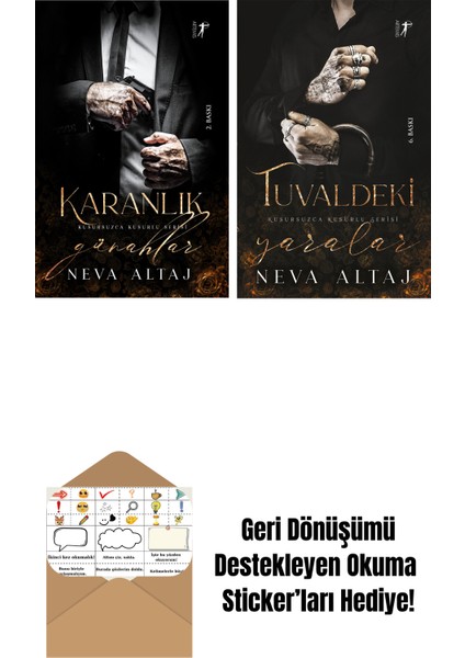 Karanlık Günahlar + Tuvaldeki Yaralar + Okuma Sticker'ları
