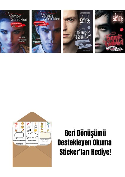 L. J. Smith 4 Kitap Set + Okuma Sticker'ları