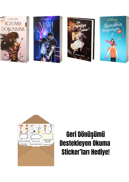 K. Kübra Berk 4 Kitap Set + Okuma Sticker'ları