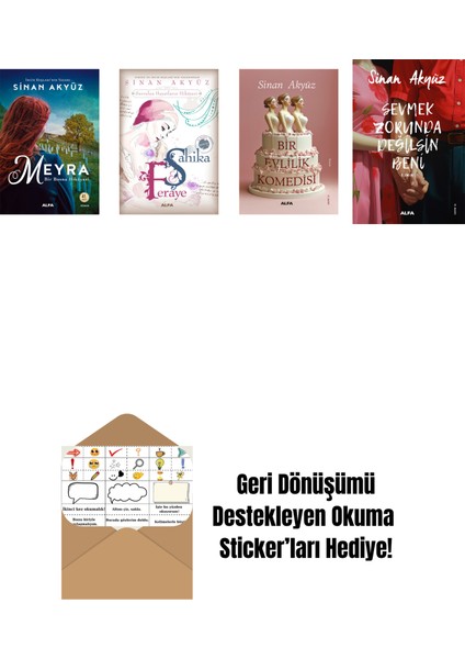 Sinan Akyüz 4 Kitap Set + Okuma Sticker'ları