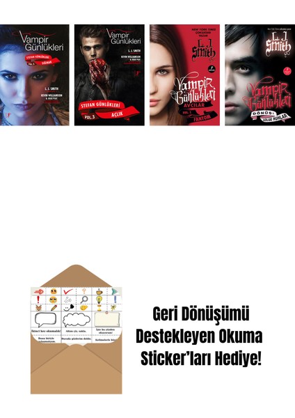 L. J. Smith 4 Kitap Set + Okuma Sticker'ları