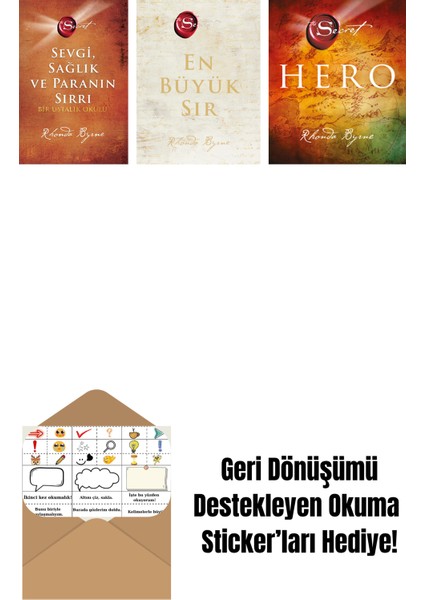 Rhonda Byrne 3 Kitap Set + Okuma Sticker'ları